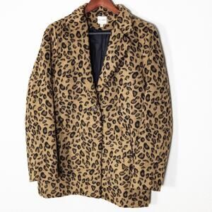 Ellison Leopard Print Coat Glam Statement Vintage Inspired Size L Mobwife